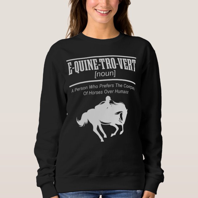 Sudadera E QUINE TRO VERT Equestrian Horseback Riding Horse (Anverso)