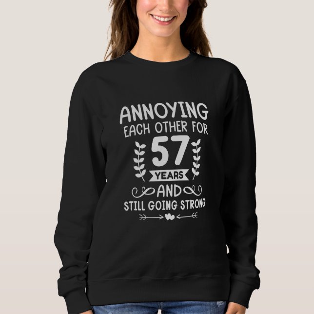 Sudadera Each Other for 57 Years 57th Anniversary Happy Hus (Anverso)