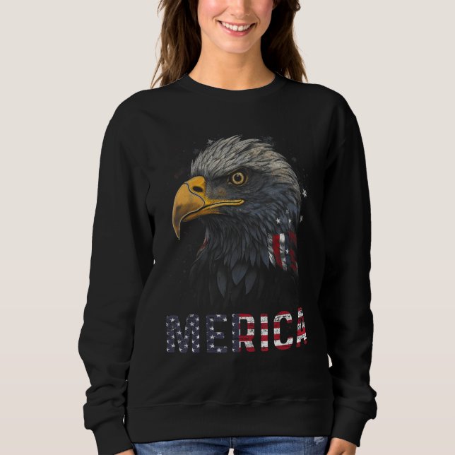 Sudadera Eagle American Flag USA Flag Mullet Eagle 4th of J (Anverso)