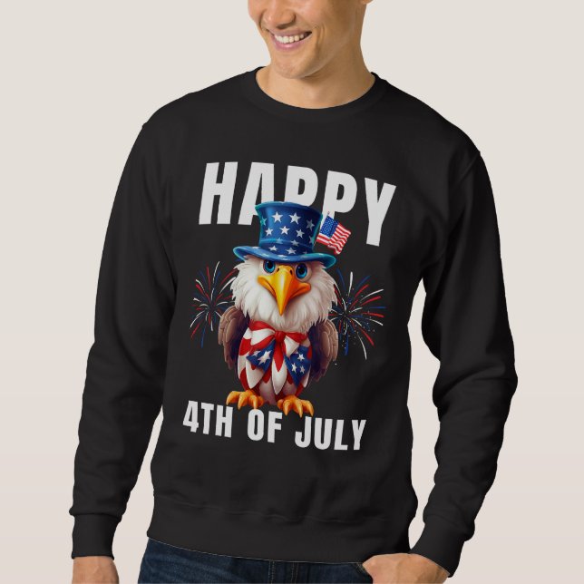 Sudadera Eagle Happy 4th Of July Patriotic American (Anverso)