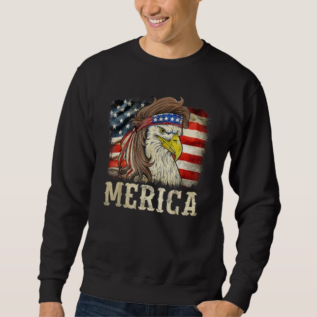 Sudadera Eagle Merica USA Flag Patriotic Freedom 4th Of Jul (Anverso)