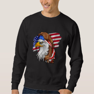 Sudadera Eagle Mulle Men 4 De Julio Bandera Estadounidense 