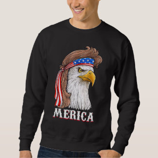 Sudadera Eagle Mullet 4 De Julio Bandera Estadounidense Mer