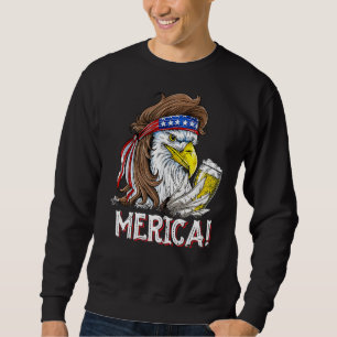 Sudadera Eagle Mullet 4 De Julio Cerveza Eeuu Bandera Estad