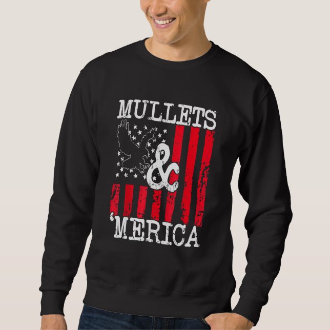 Sudadera Eagle Mullet 4 De Julio Merica Bandera Americana M (Anverso)