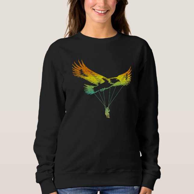 Sudadera Eagle Paraglider Retro Design (Anverso)