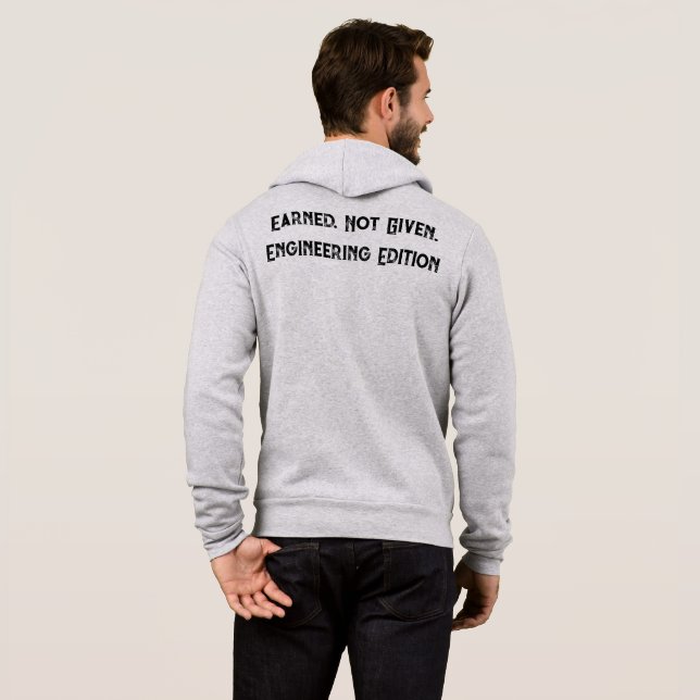 Sudadera Earned Not Given Engineering Edition Zip Hoodie (Reverso completo)