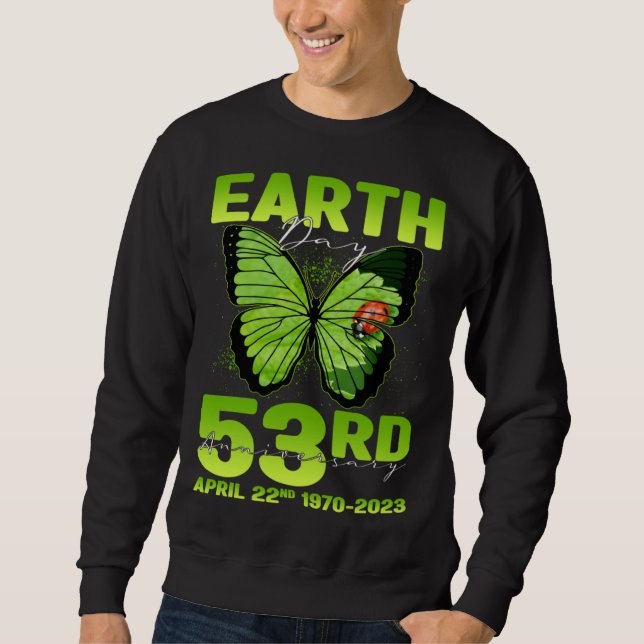 Sudadera Earth Day 53rd Anniversary Silhouette Of Butterfly (Anverso)