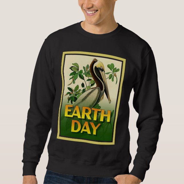 Sudadera Earth Day Brown Pelican Bird    Set 1 (Anverso)