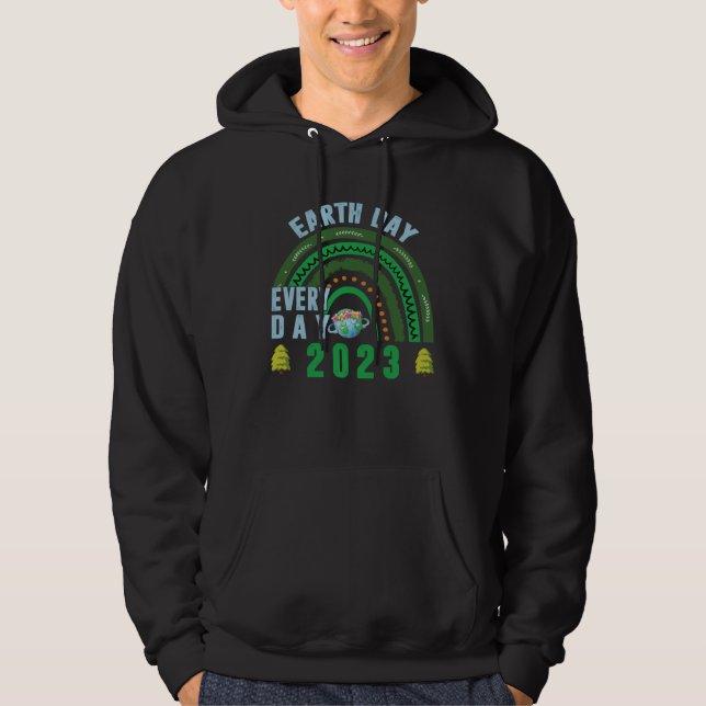 Sudadera Earth Day Everyday 2023 Rainbow Leopard Floral Ear (Anverso)