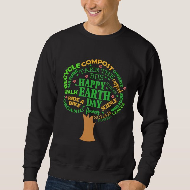 Sudadera Earth Day Tree Environment Awareness Nature Lover (Anverso)