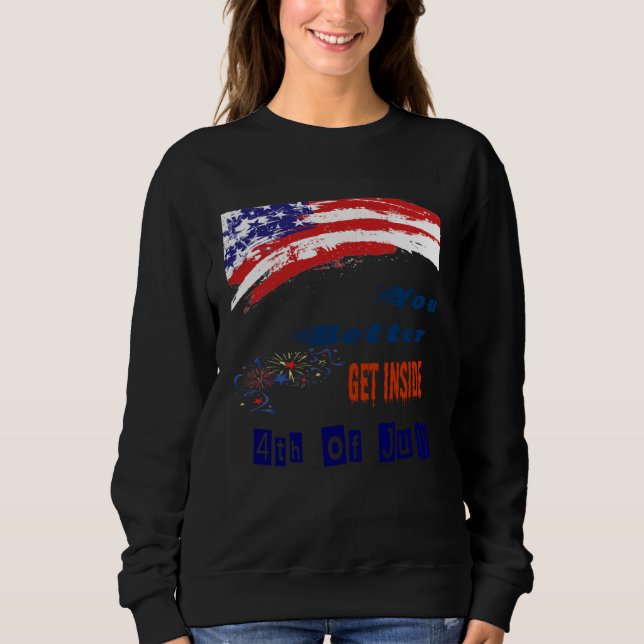Sudadera Easily Distracted By 4th of July Geef (Anverso)