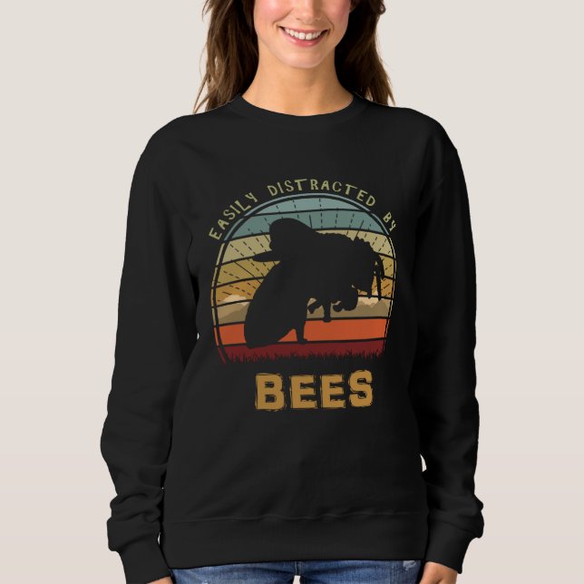 Sudadera Easily Distracted By Bees Cool Sunset Nature (Anverso)