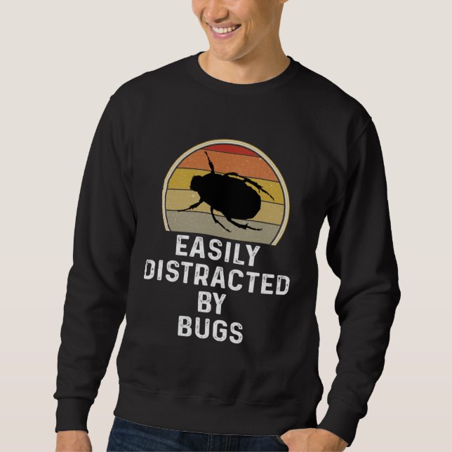 Sudadera Easily Distracted By Bugs Entomologist Gif (Anverso)