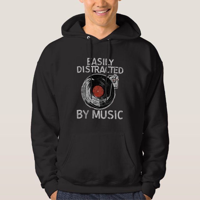 Sudadera Easily Distracted By Music      (Anverso)