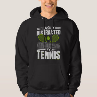 Sudadera Easily Distracted By Tennis  Sports Player Graphic