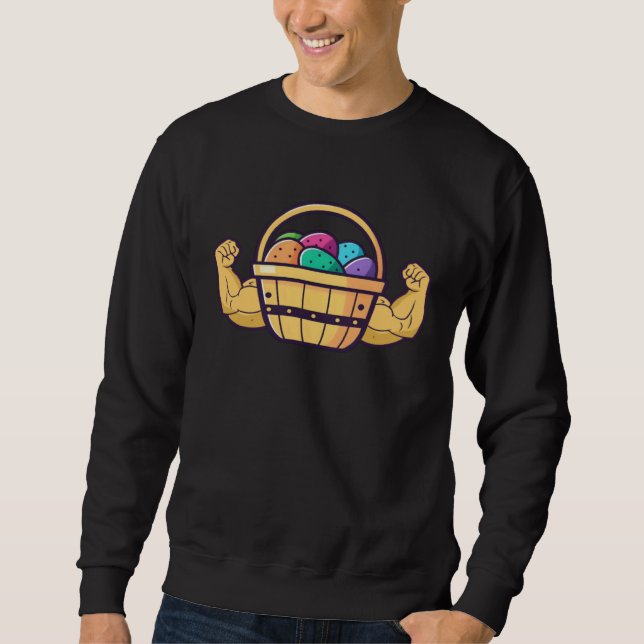 Sudadera Easter Basket Muscles Bodybuilding Easter (Anverso)