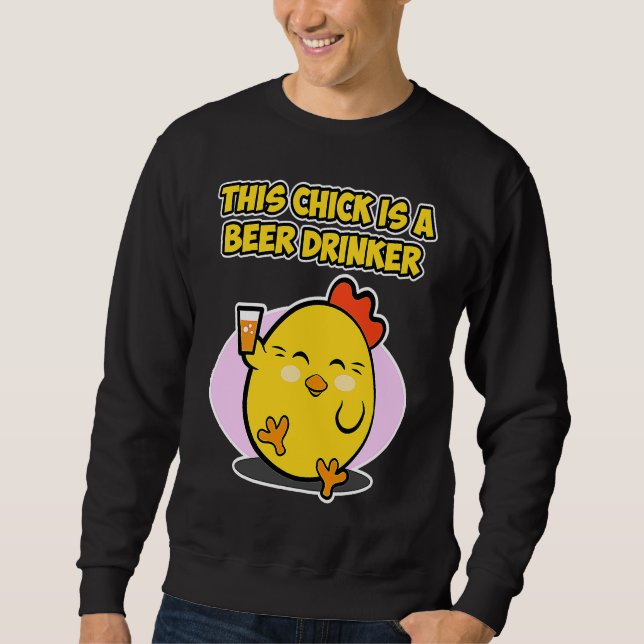 Sudadera Easter beer design for women  This Chick is a Beer (Anverso)
