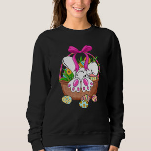 Sudadera Easter Bunny Basket Eggys Rabbit Easter Day Mujere