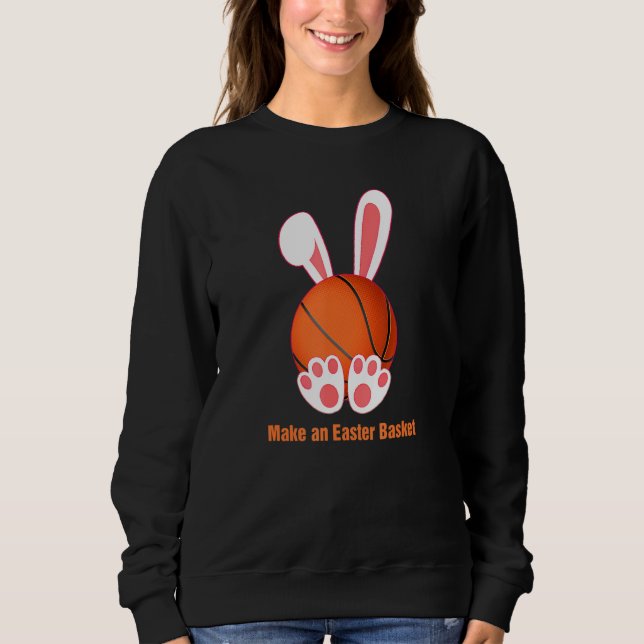 Sudadera Easter Bunny Basketball Funny Eggys Niños Chicas (Anverso)