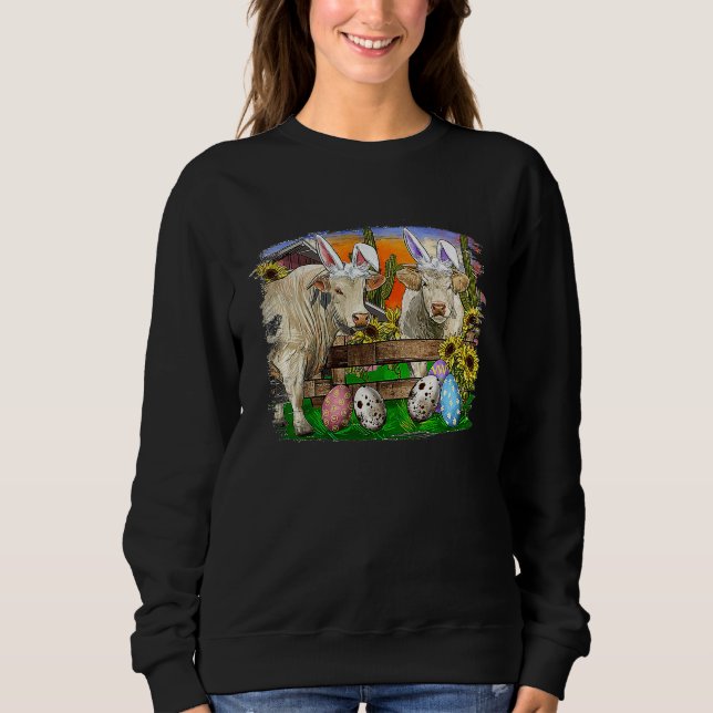 Sudadera Easter Bunny COw Happy Easter Cow Happy Easter Hei (Anverso)