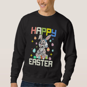 Sudadera Easter Bunny Gamer Gracioso Huevos Jugando Niños P