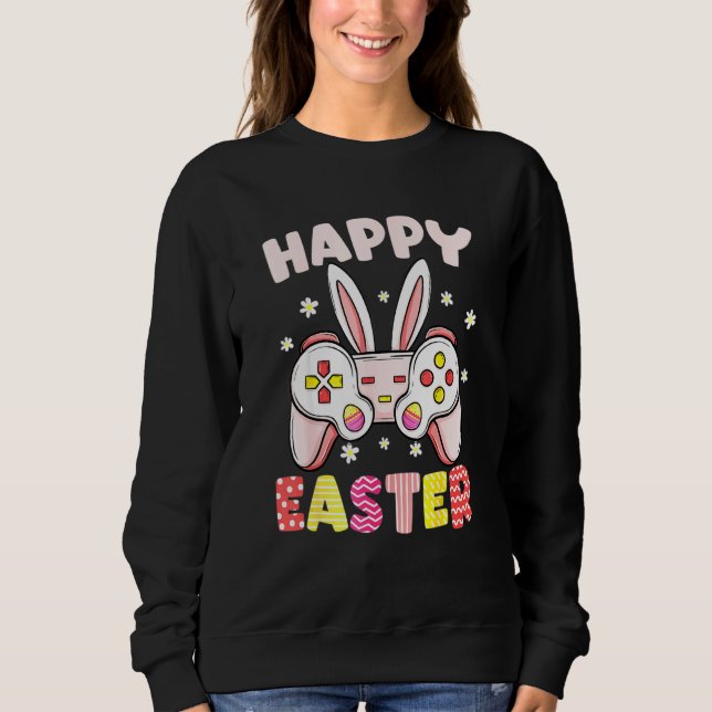 Sudadera Easter Bunny Gaming Controller Happy Easter Gamer (Anverso)