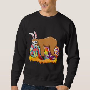 Sudadera Easter Bunny Sloth Sleeping Easter Egg Funny Boys