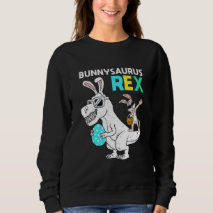 Sudadera Easter Bunnysaurus T Rex Dino Dabbing Rabbit Boys
