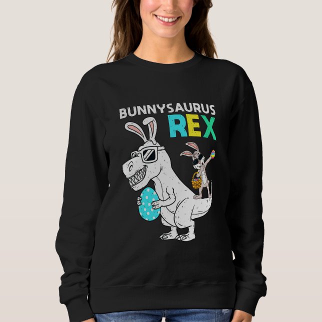 Sudadera Easter Bunnysaurus T Rex Dino Dabbing Rabbit Boys (Anverso)
