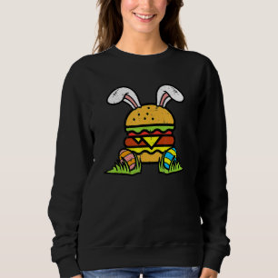 Sudadera Easter Burger Bunny Eggs Cute Food Foodiers Hombre