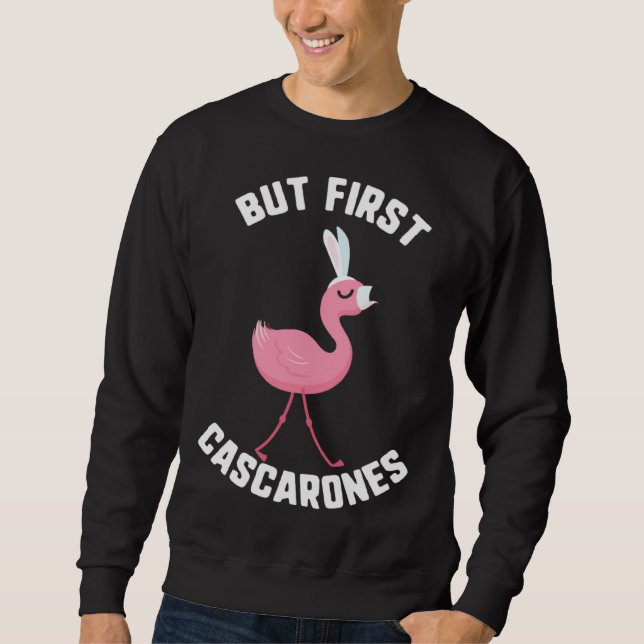 Sudadera Easter But First Cascarones Flamingo Kids Spring B (Anverso)