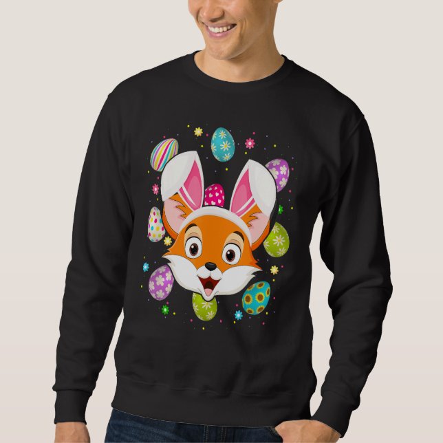 Sudadera Easter Egy Bunny Ear Fox Face Easter Sunday (Anverso)