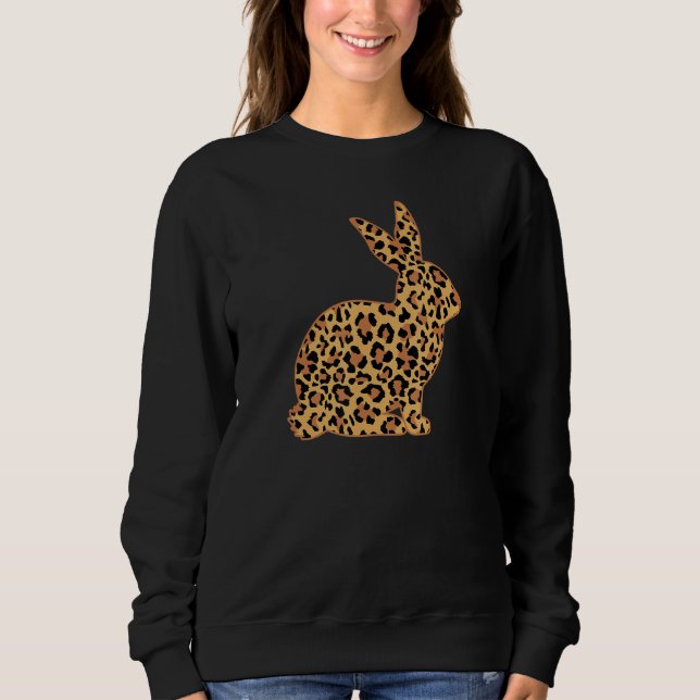 Sudadera Easter Leopard Bunny Feliz Día de Pascua Fiesta de (Anverso)