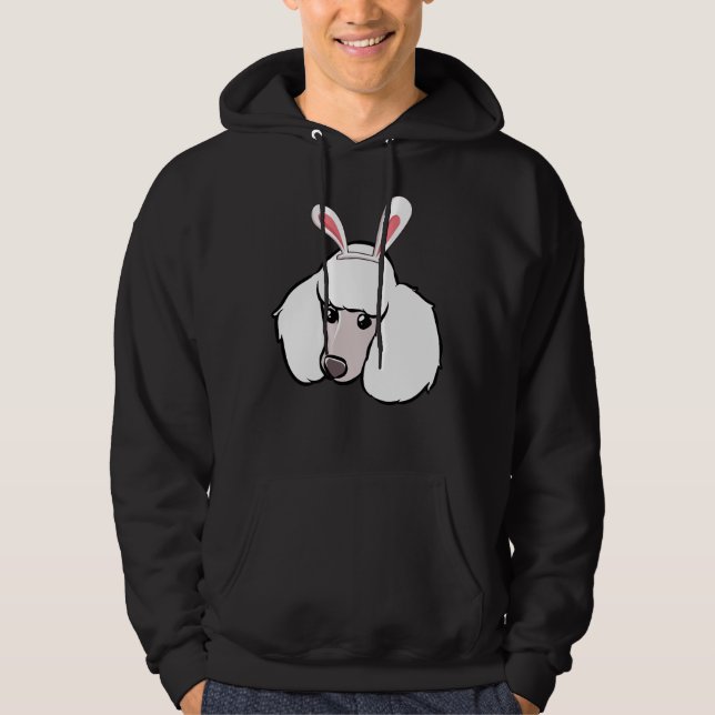 Sudadera Easter Poodle Bunny Ears Costume Funny Perro de Pa (Anverso)