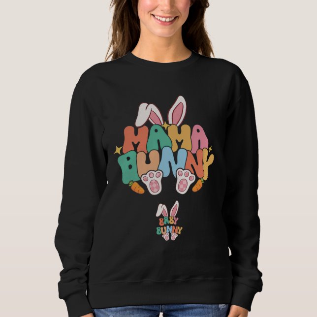 Sudadera Easter Pregnancy Quote Pregnant Mom Mama Bunny Bab (Anverso)