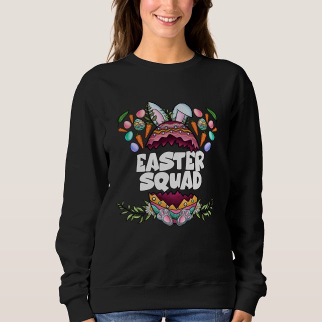 Sudadera Easter Squad Family Matching Easter Day Bunny Egg  (Anverso)