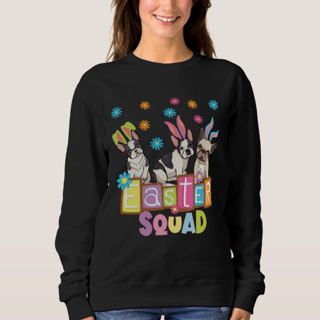 Sudadera Easter Squad French Bulldog Frenchie  Souvenirs (Anverso)