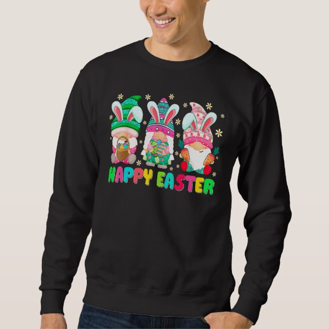 Sudadera Easter Squad Funny Gnome Bunny Egg Hung Matchin (Anverso)