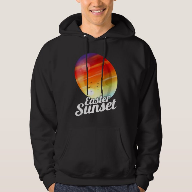 Sudadera Easter Sunset Painted Easter Egg For Egg Hunt On E (Anverso)