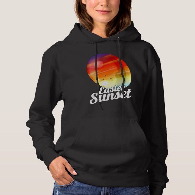 Sudadera Easter Sunset Painted Easter Egg For Egg Hunt On E (Anverso)