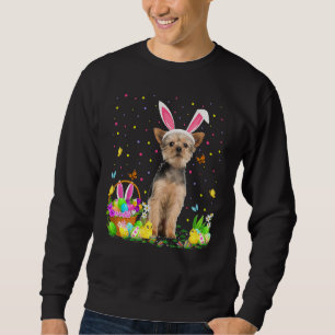 Sudadera Easter Yorkie Dog Bunny Egg Hunkie Yorkie Easter
