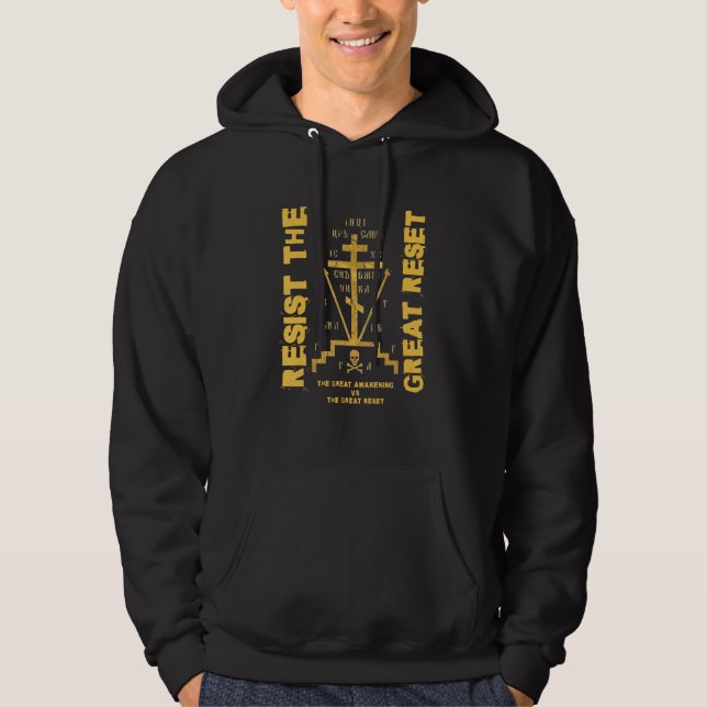 Sudadera Eastern Orthodox Cross Resist the Great Reset (Anverso)