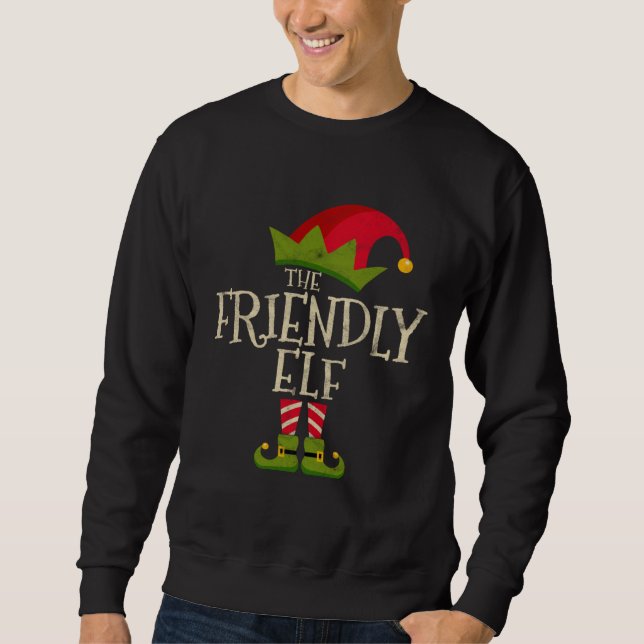 Sudadera Easy The Friendly Elf Costume Family Group Gift Ch (Anverso)