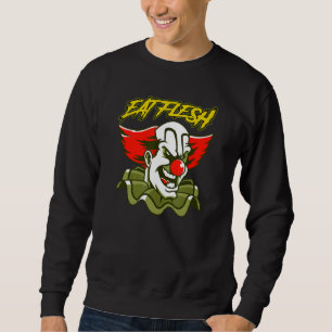 Sudadera Eat Flesh Zombie Payaso Halloween Vintage Horror