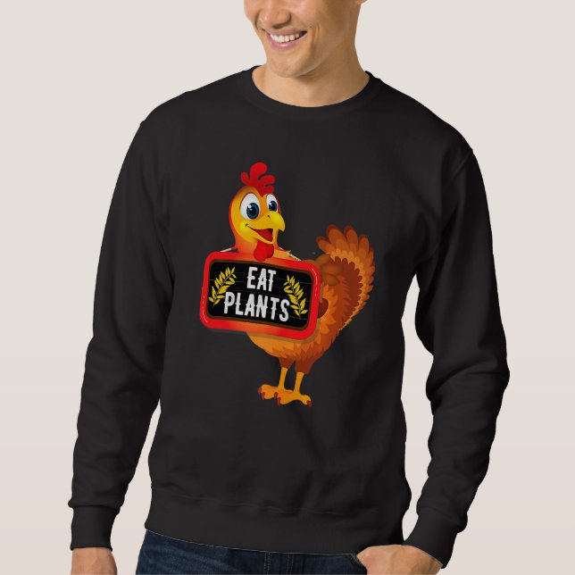 Sudadera Eat Plants Vegan Vegetarian Turkey Thanksgiving Pr (Anverso)