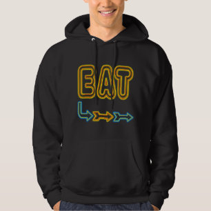 Sudadera Eat Retro Neon Rótulo Restaurant Art