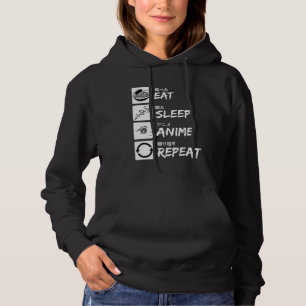 SUDADERA EAT SLEEP ANIME REPEAT