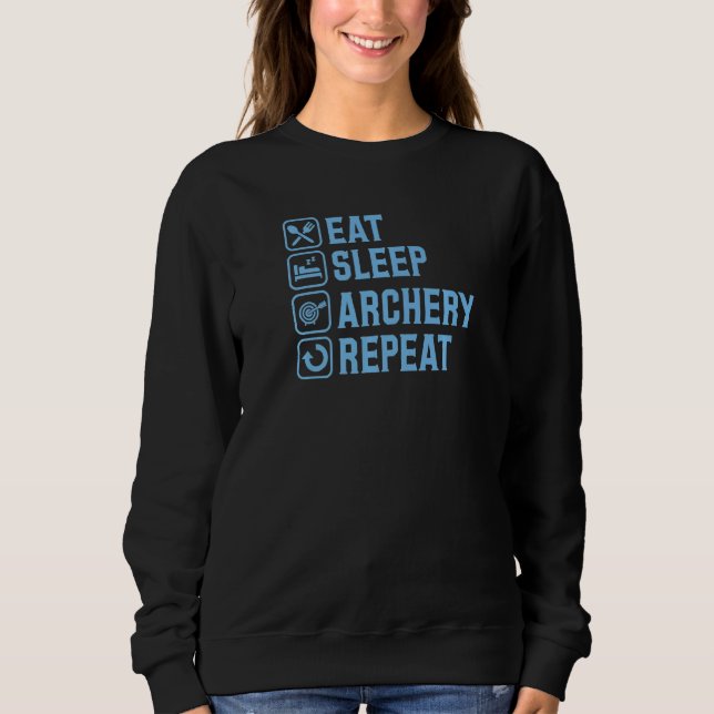 Sudadera Eat Sleep Archery Repeat Simple Minimalist Archer  (Anverso)
