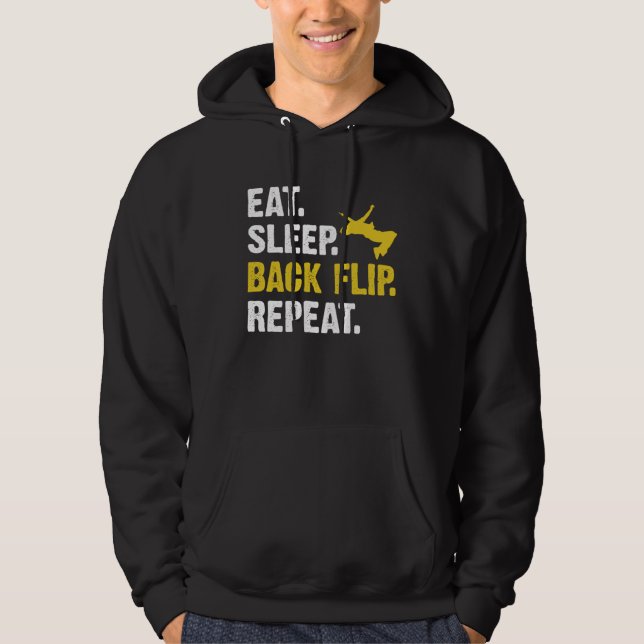Sudadera Eat Sleep Backflip Repeat  Acrobatic Gymnastics Co (Anverso)